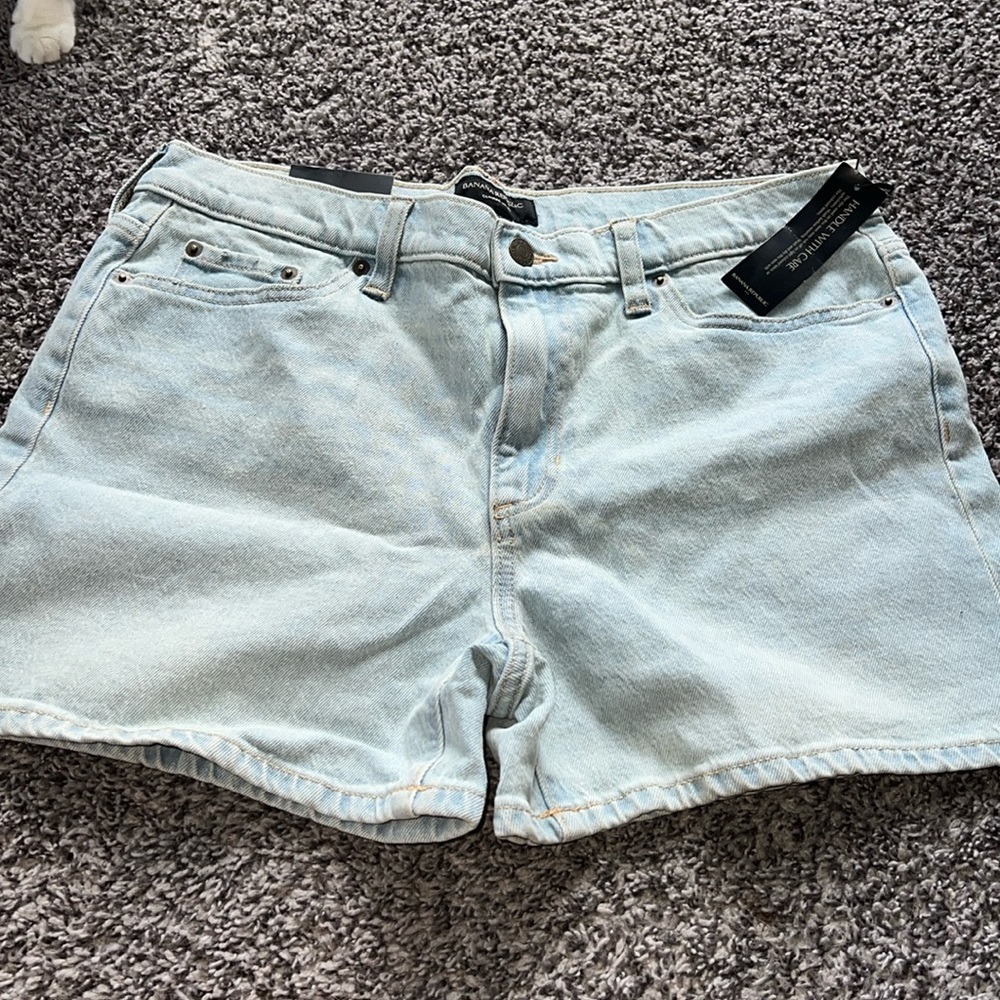 Banana Republic Classic Light Wash 4" Denim Jean Shorts Size 30 NWT